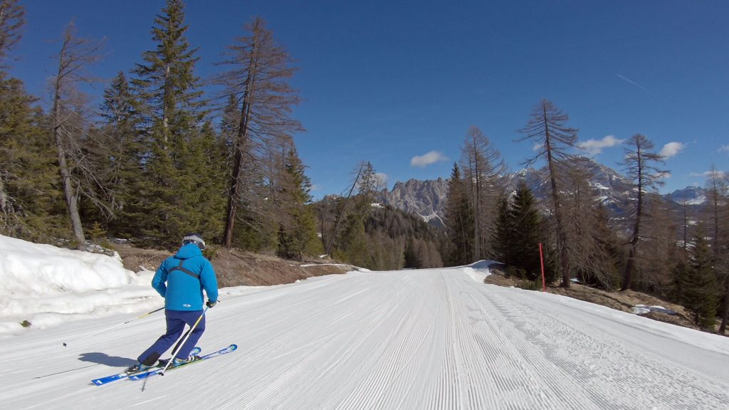 Blue ski run #38 Cortina d' Ampezzo Italy