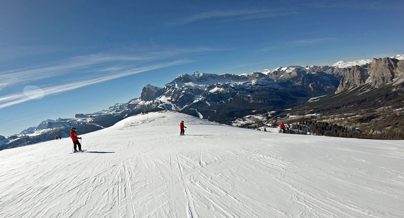 Black ski run # 64 Faloria Cortina d' Ampezzo Italy